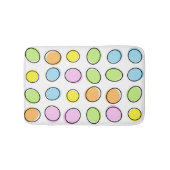 Elegantes, farbenfrohes Retro-Oval-Muster Badematte (Vorderseite)