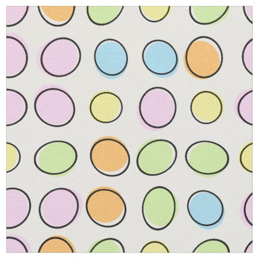 Elegantes, farbenfrohes Retro-Oval-Muster Stoff (Nahaufnahme)