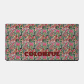 Elegantes, farbenfrohes Verlass-Muster Schreibtischunterlage (Vorderseite)