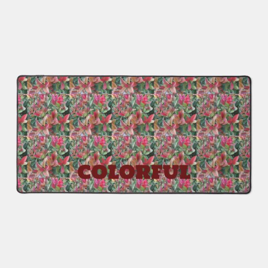 Elegantes, farbenfrohes Verlass-Muster Schreibtischunterlage (Vorderseite)