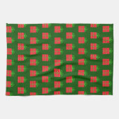 Elegantes farbenfrohes Weihnachtsmuster Geschirrtuch (Horizontal)