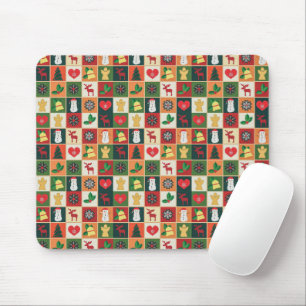 Elegantes, farbenfrohes Weihnachtsmuster Mousepa Mousepad