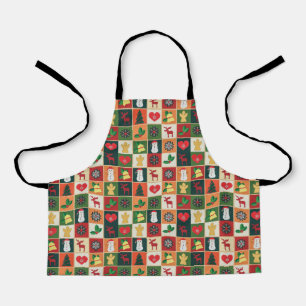 Elegantes, farbenfrohes Weihnachtsmuster   SCHÜRZE