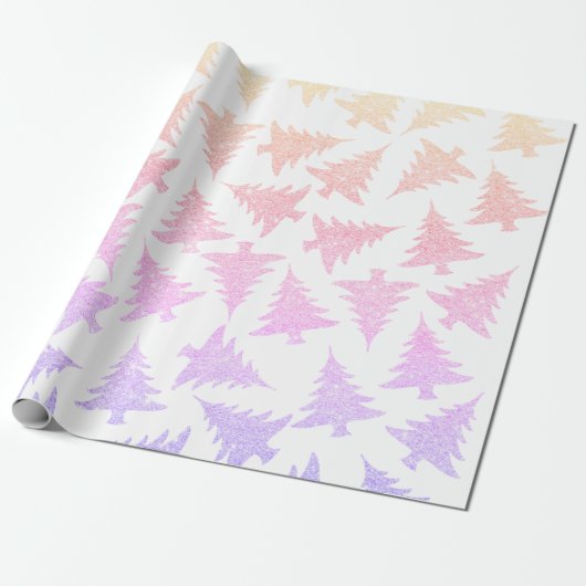 Elegantes farbenprächtiges holografisches Weihnach Geschenkpapier (Ungerollt)