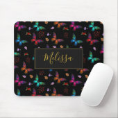 Elegantes, farbenprächtiges Schmetterlingsmuster a Mousepad (Mit Mouse)