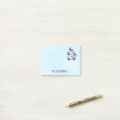 Elegantes, farbenprächtiges Schmetterlingsmuster a Post-it Klebezettel (Auf Schreibtisch)