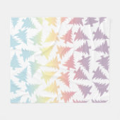 Elegantes farbenprächtiges Weihnachtsbaummuster Fleecedecke (Vorderseite (Horizontal))