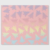 Elegantes farbenprächtiges Weihnachtsbaummuster Geschenkpapier (Flach)