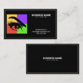 Elegantes farbiges Augenbrauengemälde Visitenkarte (Vorne/Hinten)