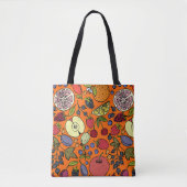Elegantes farbiges Fruchtmuster l Citrus l Orange Tasche (Vorderseite)