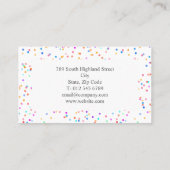 Elegantes farbiges Hochzeitsskript Visitenkarte (Rückseite)