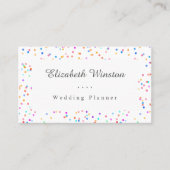 Elegantes farbiges Hochzeitsskript Visitenkarte (Vorderseite)