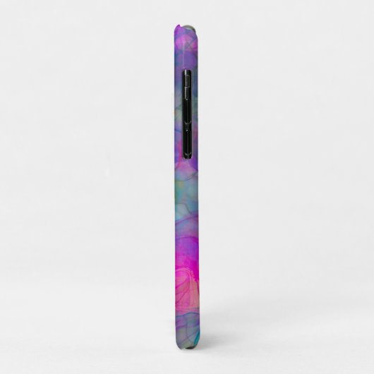 Elegantes farbiges Marmorkunstmonogramm Case-Mate iPhone Hülle (Hinten/Links)