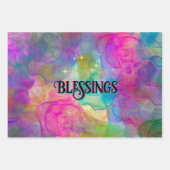 Elegantes farbiges Marmorkunstmonogramm Geschenkpapier Set (Vorderseite 2)