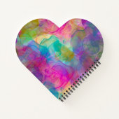 Elegantes farbiges Marmorkunstmonogramm Notizblock (Rückseite)