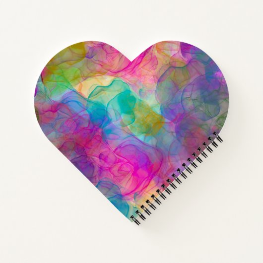 Elegantes farbiges Marmorkunstmonogramm Notizblock (Rückseite)