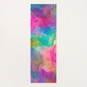 Elegantes farbiges Marmorkunstmonogramm Yogamatte (Rückseite)