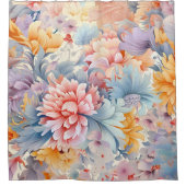 Elegantes farbiges Muster Japan Art Duschvorhang (Vorderseite)