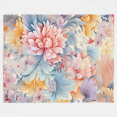 Elegantes farbiges Muster Japan Art Fleecedecke (Vorderseite (Horizontal))