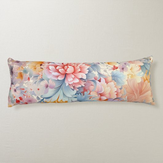 Elegantes farbiges Muster Japan Art Seitenschläferkissen (Rückseite)