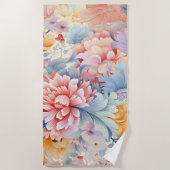 Elegantes farbiges Muster Japan Art Strandtuch (Vorderseite)