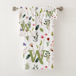 Elegantes farbiges Personalisiertes Monogramm Badhandtuch Set