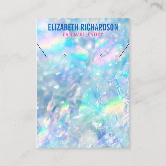 Elegantes farbiges Rainbow-Kristallschmuck-Display Visitenkarte (Vorderseite)