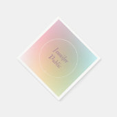 Elegantes farbiges Template-Kalligrafie-Skript Serviette (Ecke)