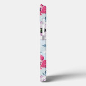 Elegantes Farbmuster auf blauen Blume Case-Mate iPhone Hülle (Rückseite / Links)