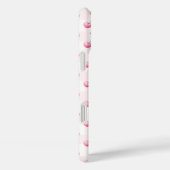 Elegantes Farbrosa Kirschmonogramm Case-Mate iPhone Hülle (Rückseite / Rechts)