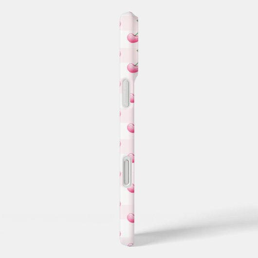 Elegantes Farbrosa Kirschmonogramm Case-Mate iPhone Hülle (Rückseite / Rechts)