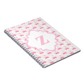 Elegantes Farbrosa Kirschmonogramm Notizblock (Rechte Seite)
