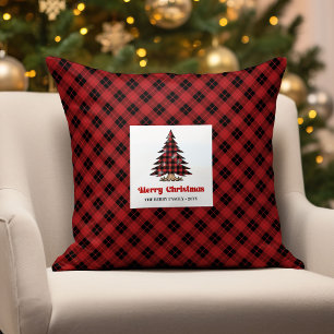 Elegantes Farmhouse Büffel-Karo-Weihnachtskissen Kissen