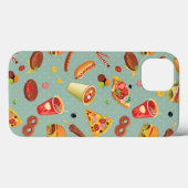 Elegantes Fast Food-Muster Case-Mate iPhone Hülle (Rückseite (Horizontal))