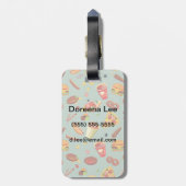 Elegantes Fast Food-Muster Gepäckanhänger (Rückseite vertikal)