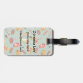 Elegantes Fast Food-Muster Gepäckanhänger (Rückseite horizontal)