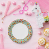 Elegantes Fast Food-Muster Pappteller (Party)