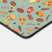 Elegantes Fast Food-Muster Schreibtischunterlage (Ecke)