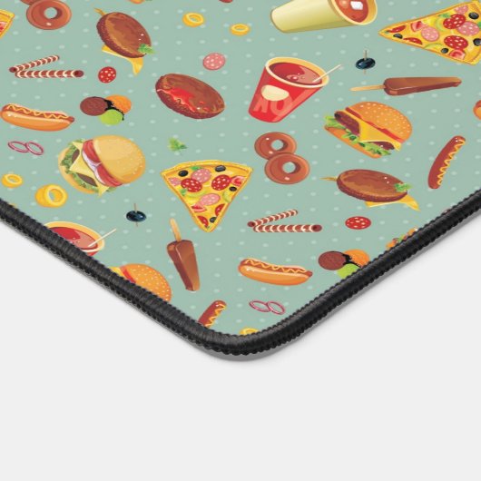 Elegantes Fast Food-Muster Schreibtischunterlage (Ecke)