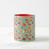 Elegantes Fast Food-Muster Tasse (Zentrum)