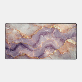 Elegantes Faux-Marmor in Mauve und Gold Schreibtischunterlage