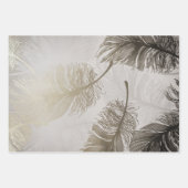 Elegantes Federmuster Geschenkpapier Set (Vorderseite 3)