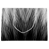 Elegantes Federmuster Große Geschenktüte (Vorderseite)