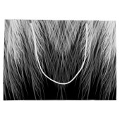 Elegantes Federmuster Große Geschenktüte (Rückseite)