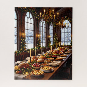Elegantes Feiertag mit Candlelit Dining Table Puzzle