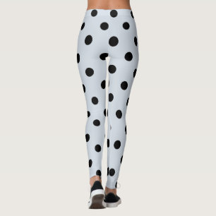 Elegantes Feiertagslicht Blau-Schwarze-Punkte-Must Leggings