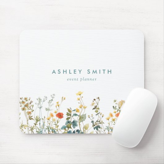 Elegantes Feld für Wildblumen Mousepad (Mit Mouse)