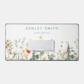 Elegantes Feld für Wildblumen Schreibtischunterlage (Tastatur & Maus)