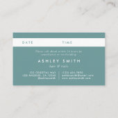 Elegantes Feld für Wildblumen Terminkarte (Rückseite)