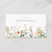Elegantes Feld für Wildblumen Terminkarte (Vorderseite)